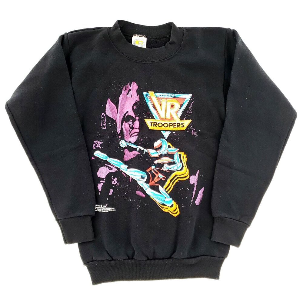 Vintage 1994 Saban's VR Troopers Graphic Sweatshirt Kids M 10-12 Competitor Tag